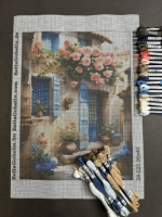 Mediterranean street with flowers