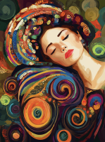 Klimt style: Resting