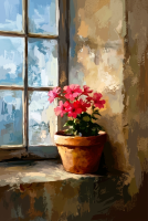 Geranium needlepoint